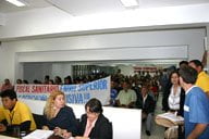 Servidores lotaram o plenário da Câmara Municipal acompanhando a votação dos projetos