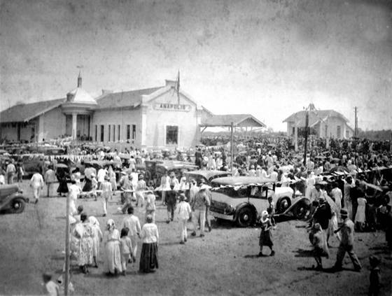 Foto da antiga estação ferroviária de Anápolis