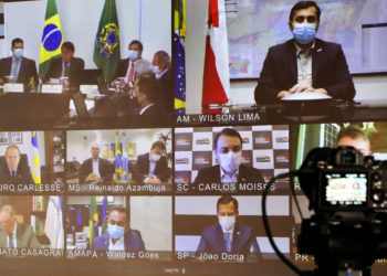 Reunião virtual com o Presidente da República, Jair Bolsonaro, e Governadores.