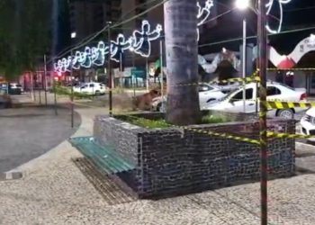 Praça Mestre Orlando, em Caldas Novas. (Foto: Reprodução)
