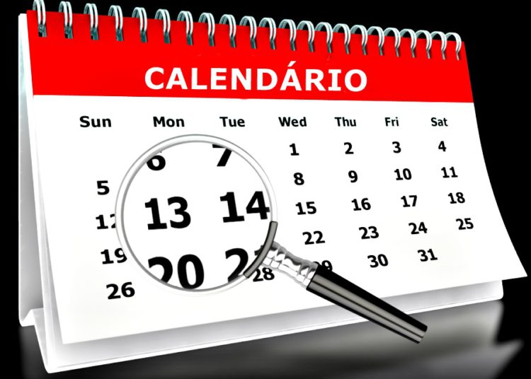 calendário de feriados