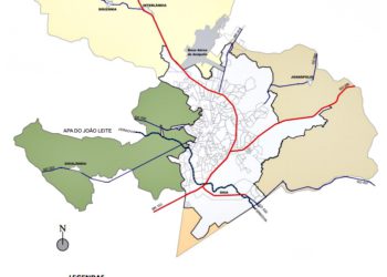 A  parte mais ao Norte do mapa, na cor amarelada, é onde deve ser buscada a nova área