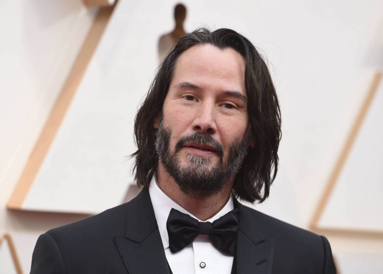 ator keanu reeves na premiação do oscar