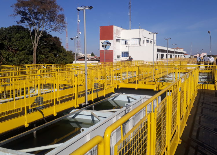 foto da estação de tratamento de água, da Saneago, em Anápolis