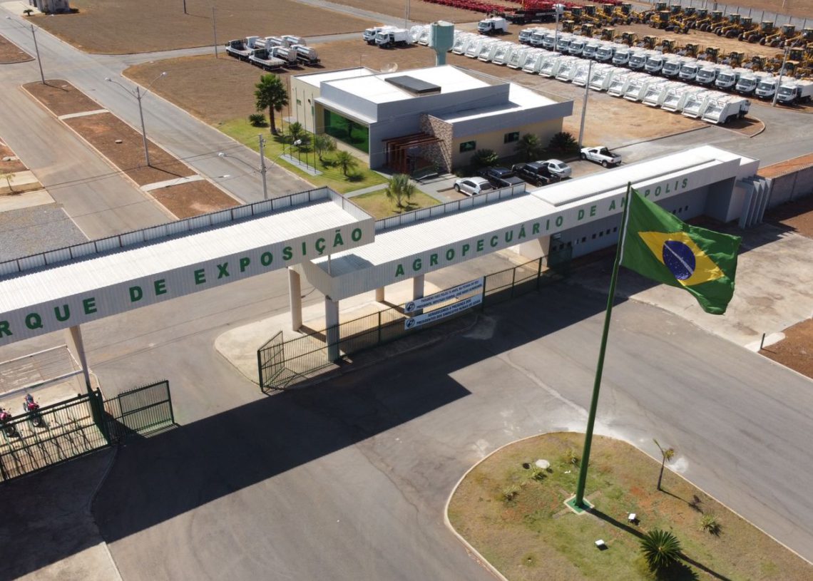 foto aérea da fachada da pecuária de anápolis, local que sediará a expoana de 2022