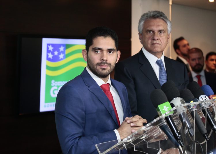governador e vice, respectivamente, Ronaldo Caiado e Lincoln Tejota