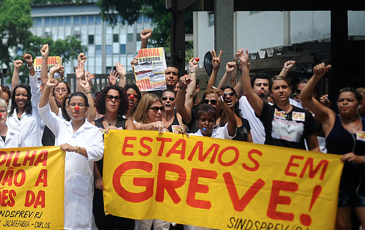 foto de greve dos servidores federais, no RJ