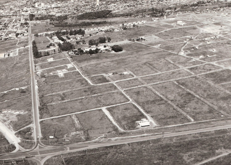 foto histórica de anápolis, do bairro jardim das américas em 1974
