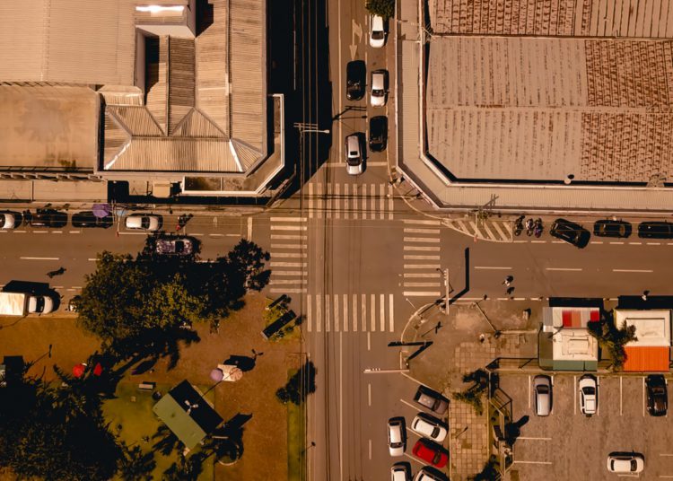 foto aérea do trânsito de anápolis, em referência a mobilidade urbana