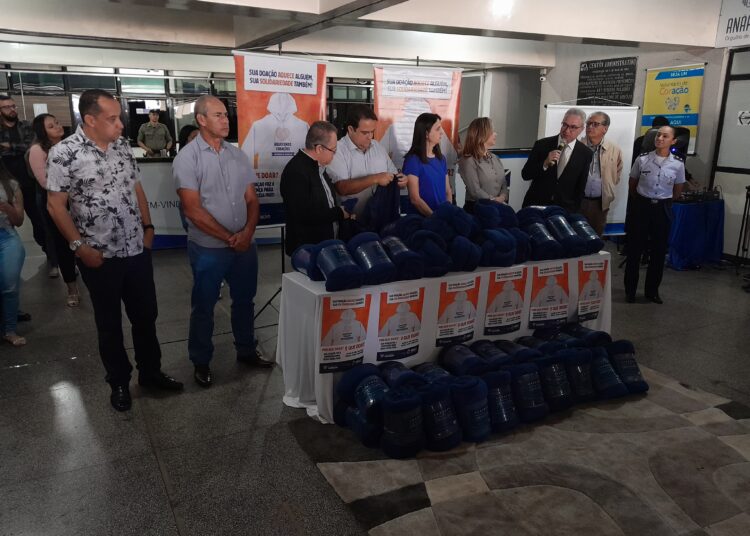 Presidente da AEE, Augusto Ventura, falou em nome da instuição, ressaltando a importância da campanha
