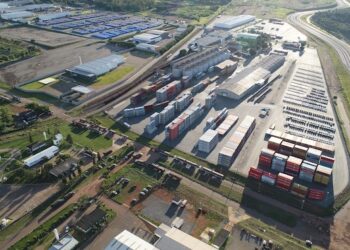 Porto Seco Centro-Oeste. Imagem aérea: Arquivo.