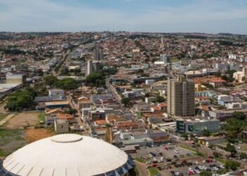 Imagem aérea da cidade da cidade de Anápolis. Imagem: Reprodução