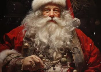 Imagem do Papai Noel gerada por inteligência artificial. Crédito: Freepik