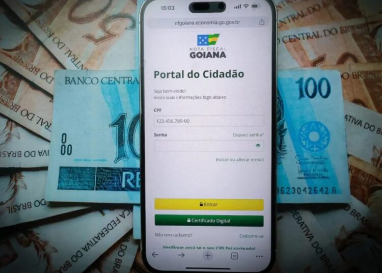 NF Goiana: inscrição deve ser realizada pelo Portal da Economia (na imagem) e garante a chance de concorrer a prêmios em dinheiro, além de desconto no IPVA (Foto: Secretaria da Economia)