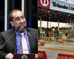 Jorge Kajuru criticou a concessionária. (Foto: Roque Sá/Agência Senado e Divulgação)