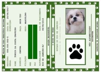 Documento dos pets terão sistemática própria