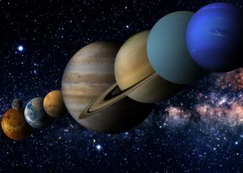 Sete planetas do Sistema Solar estão visíveis ao mesmo tempo no céu esta semana. Crédito: vjanez - istockPhoto