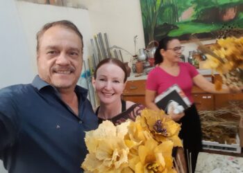 Mestre Sinomar Fonseca ministra oficina de esqueletização em Anápolis. Imagem: Divulgação