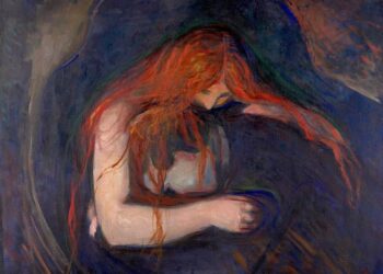 Amor e Dor (em norueguês: Kjærlighet og smerte) é uma pintura do artista Edvard Munch realizada entre 1893 e 1895. Imagem: Reprodução