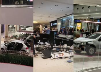 Homem entra de carro em shopping e é preso. Foto: Divulgação
