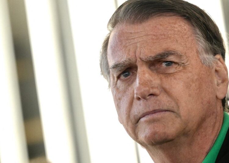 O ex-presidente Jair Bolsonaro, em 17 de julho de 2025. Foto: Mateus Bonomi/AFP