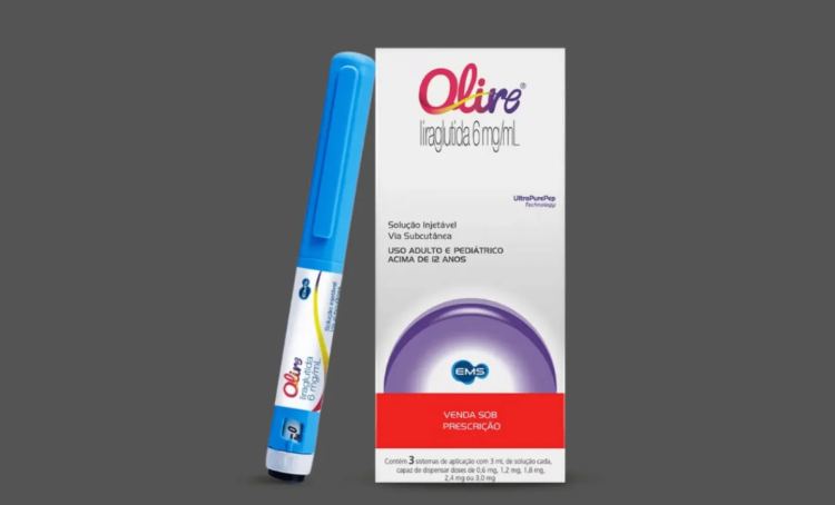 Olire, medicamento contra obesidade lançado pela farmacêutica EMS. Imagem: Divulgação/EMS