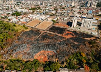 O tempo seco contribui para a propagação rápida de queimadas, tornando o fogo mais intenso e difícil de controlar. Foto: Paulo de Tarso