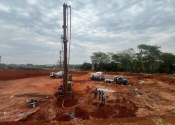 Obra de expansão de água no DAIA. Imagem: Divulgação