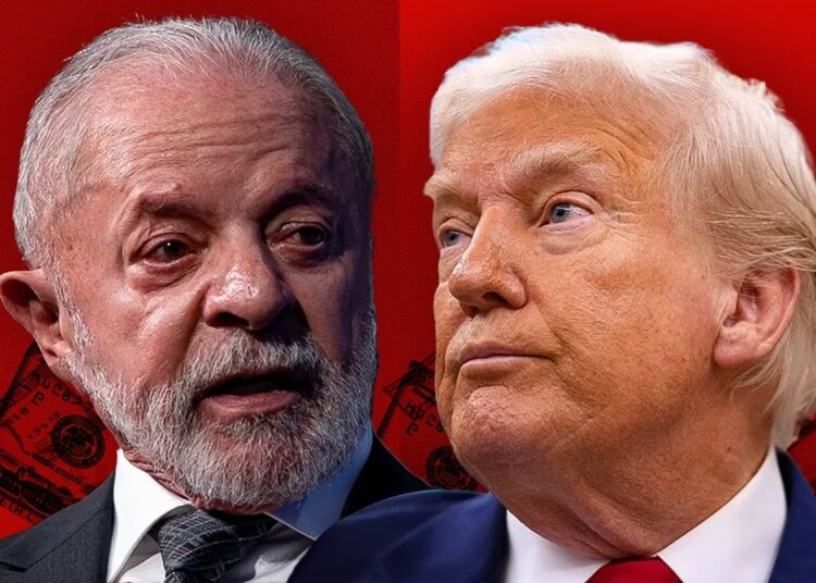 Em 2 de abril, Trump impôs barreiras alfandegárias com base no déficit comercial dos Estados Unidos com cada país. Imagem: Reprodução
