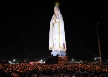 A nova estátua de Nossa Senhora de Fátima é maior que o Cristo Redentor, que tem 38 metros de altura (Foto: Elisangela Santos/Prefeitura de Crato)