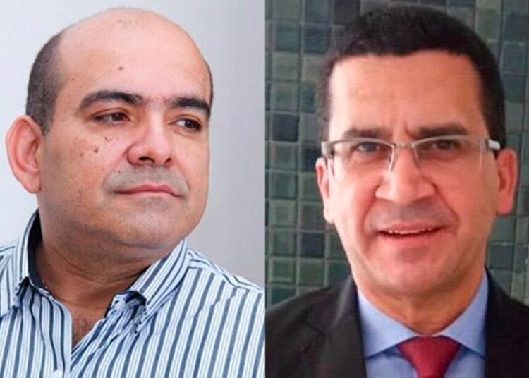 Ceser Donizete, diretor do PT, e Hélio Lopes, presidente do PSDB anapolino, comentam estratégias eleitorais e possíveis convergências entre partidos de centro-esquerda em Goiás. Foto: Reprodução