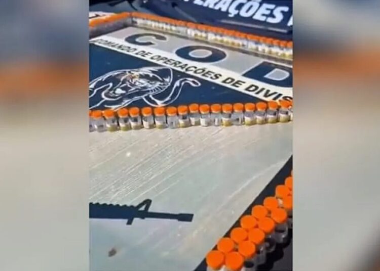 Veículo foi interceptado durante fiscalização (Divulgação PMGO)