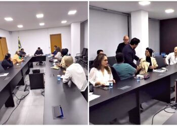 Prefeito Márcio Corrêa em reunião com representações sindicais