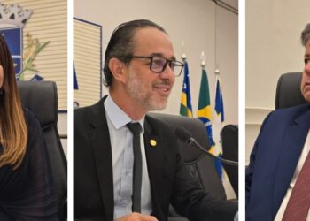 Dina Machado, Governadora do Distrito 4530, compôs a mesa solene com o vereador Alex Martins e o jornalista Vander Lúcio Barbosa