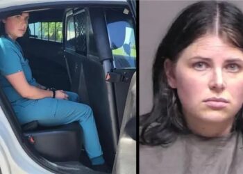 . Identificada como Autumn Bardisa, a suspeita trabalhou em uma unidade da rede hospitalar AdventHealth, no estado da Flórida. Imagem: Reprodução