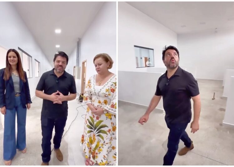 Márcio Corrêa em visita ao prédio do CadÚnico