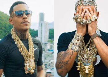 Cordões, braceletes e anéis de ouro: Poze do Rodo exibe coleção de joias — Foto: Reprodução/Instagram