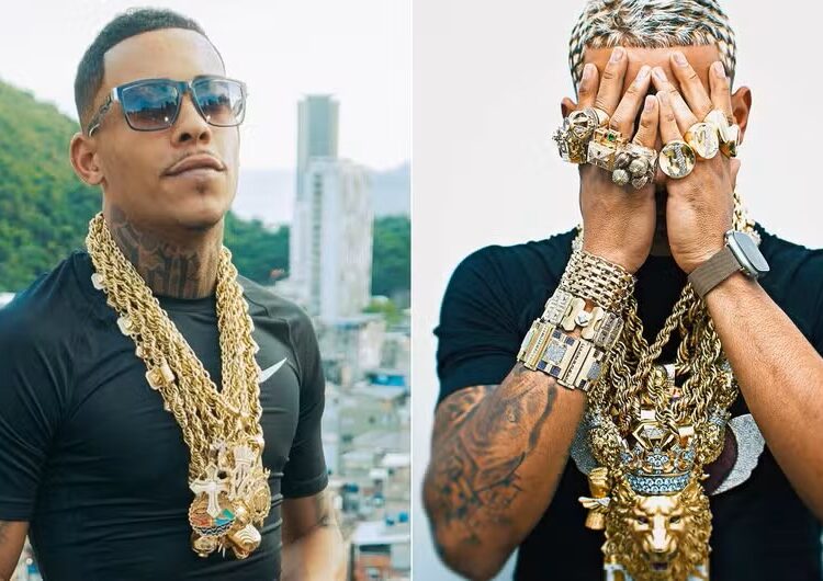 Cordões, braceletes e anéis de ouro: Poze do Rodo exibe coleção de joias — Foto: Reprodução/Instagram