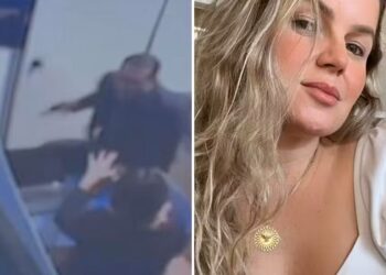 Imagens de câmera de segurança mostram momento em que ex-marido de empresária invade loja em Anápolis, Goiás — Foto: Divulgação/Polícia Civil e Reprodução/Redes sociais