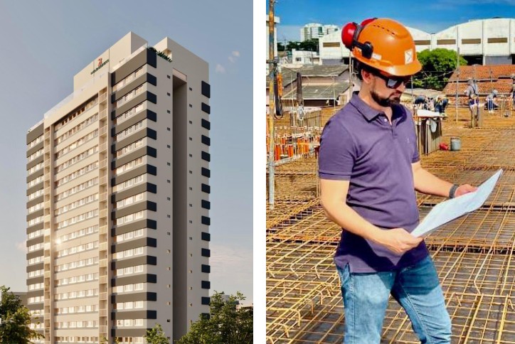 Fernando Melo Borges, responsável pelo projeto, explica que a planta une conforto e conveniência,
numa das áreas mais promissoras da cidade