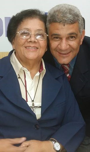 Irmã Rita Cecília e Orisvaldo Pires.