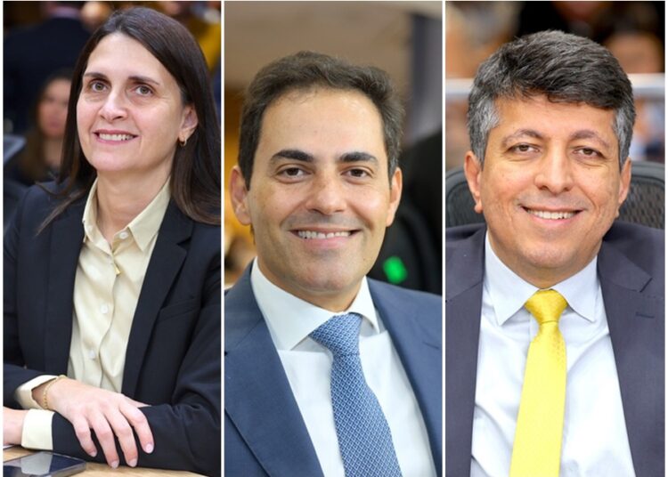 Deputados estaduais Vivian Naves, Jamil Calife e Alessandro Moreira- Fotos Alego
