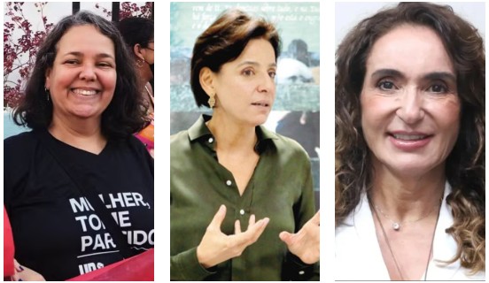 Luciana Amorim, Ana Paula Rezende e Jacqueline Zaiden: presença em chapas majoritárias