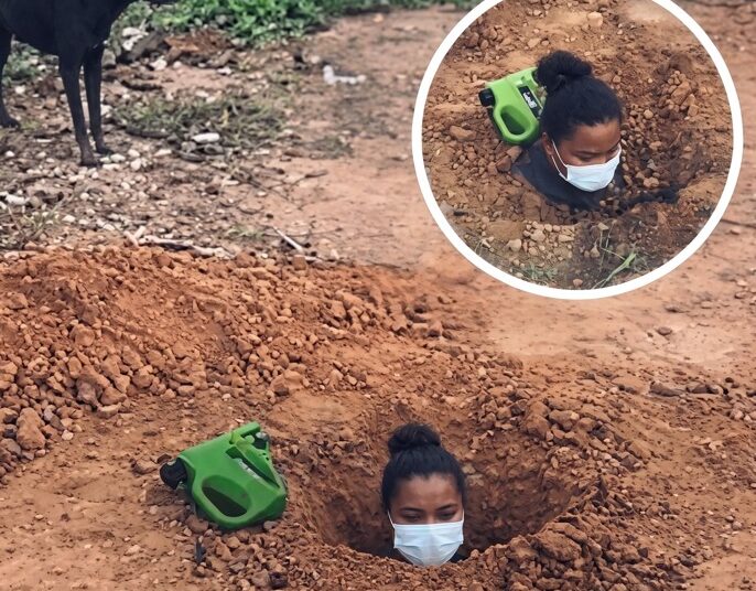 Os familiares acreditavam que a terra poderia retirar do corpo uma suposta energia deixada pelo raio.  Imagem: Reprodução