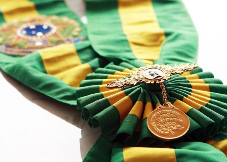Detalhes da faixa presidencial. Foto: Dida Sampaio