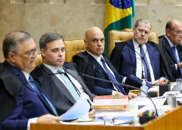 Sessão de julgamento de Alexandre de Moraes no STF. Foto: Gustavo Moreno/STF