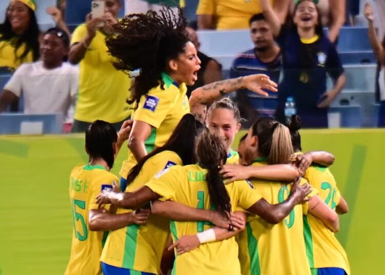 Jogadoras da seleção brasileira feminina. Foto: Francisco Alves