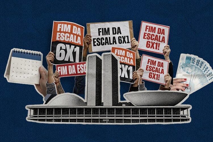 Congresso Nacional aprova fim da escala de trabalho 6x1. (Imagem: Arte Migalhas)